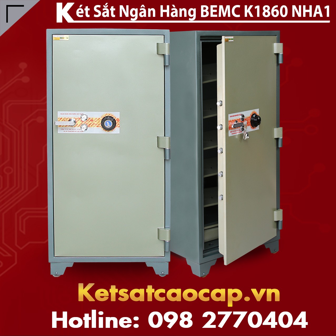 Két Sắt Ngân Hàng BEMC K1860 NHA1 Chất Lượng Tiêu Chuẩn Xuất Khẩu Mỹ